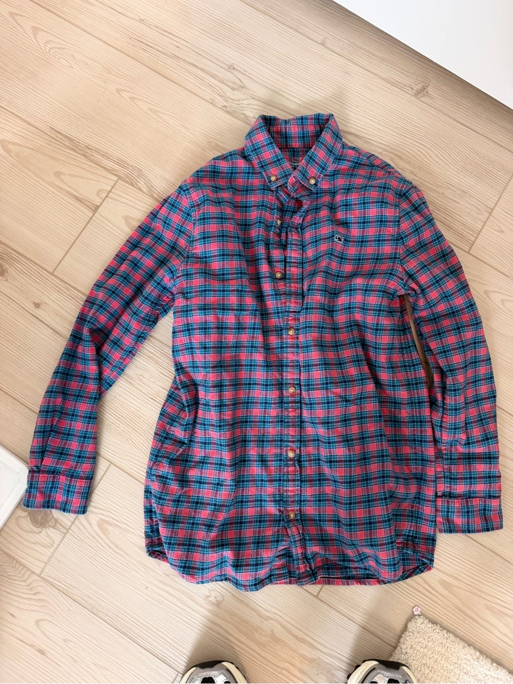 Vineyard Vines Red & Blue Plaid Button-Down Shirt
